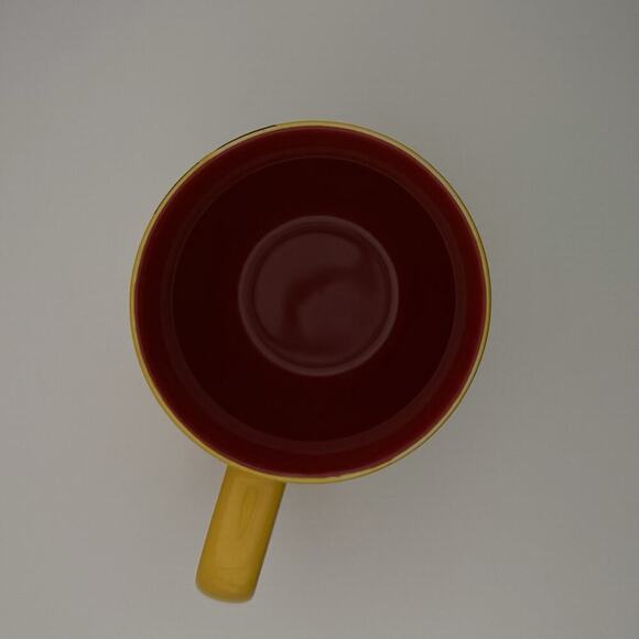 Vintage Disney Belle Yellow Ceramic Mug Beauty And The Beast With Red Interior - Picture 4 of 5